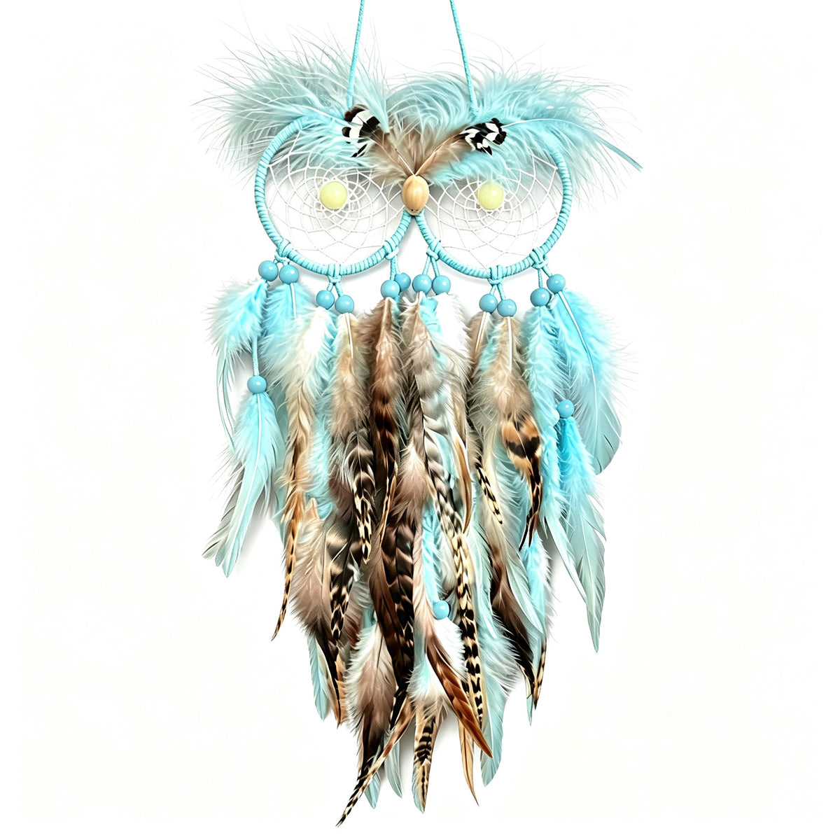 MGY Owl Wisdom Bird Dreamcatcher, Hand‑Woven European Style Home Wall Hanging Decor