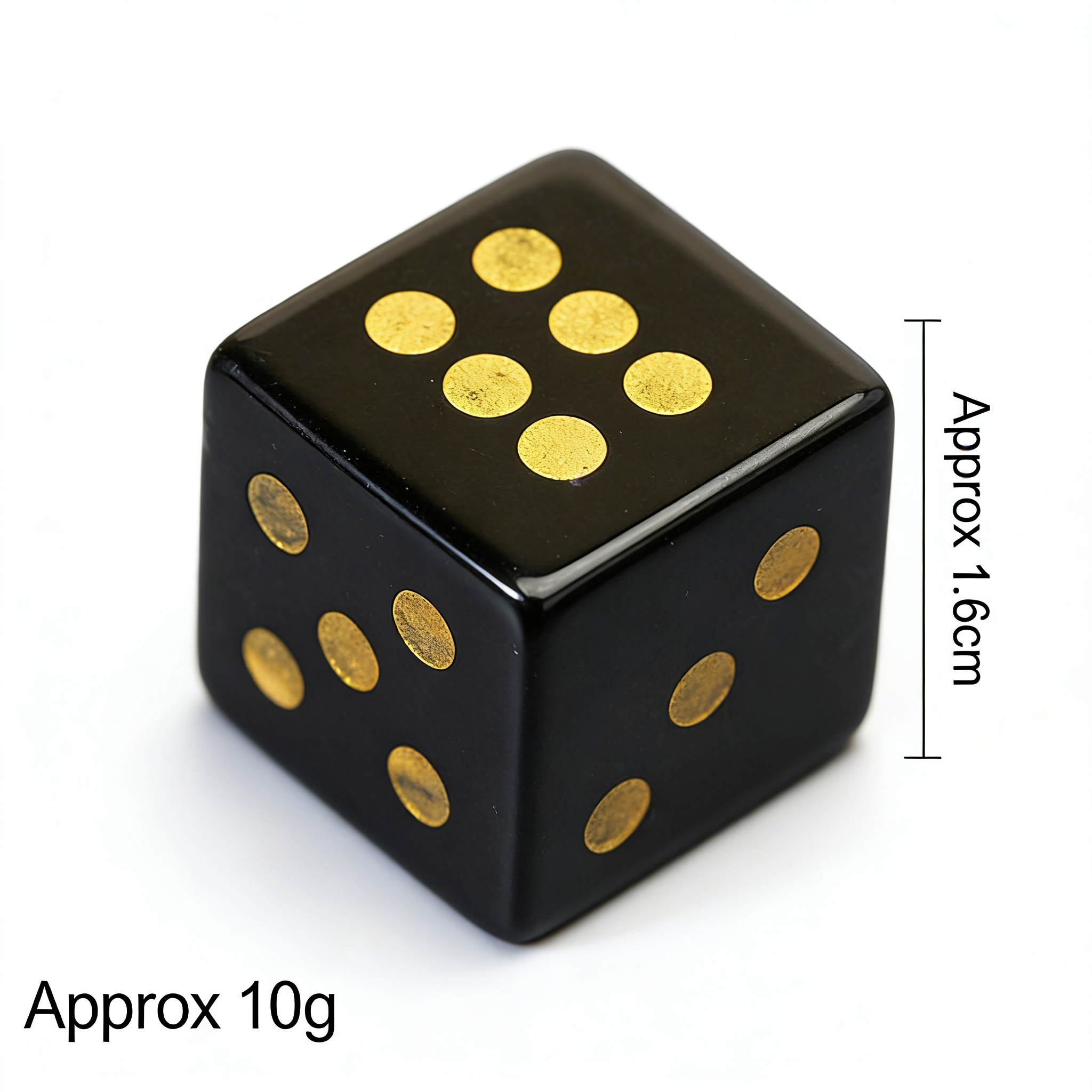 RYS Natural Crystal Gemstone Square Dice | Multi-Material Options, Hand-Carved Gold-Point Collectible & Play Piece