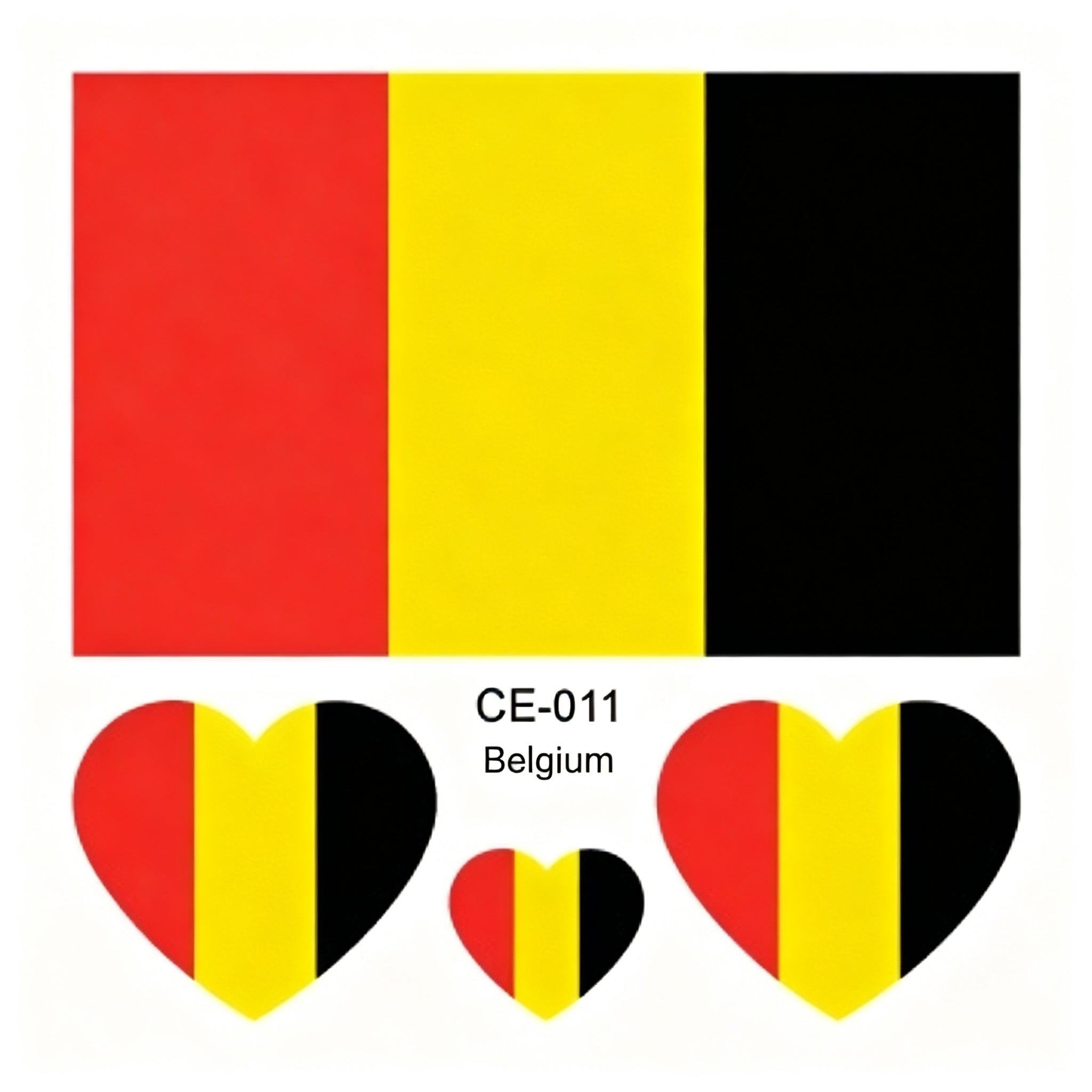 RCT Country Flag Waterproof Temporary Tattoos | Heart-Shaped Face Stickers for Sports & Fan Events