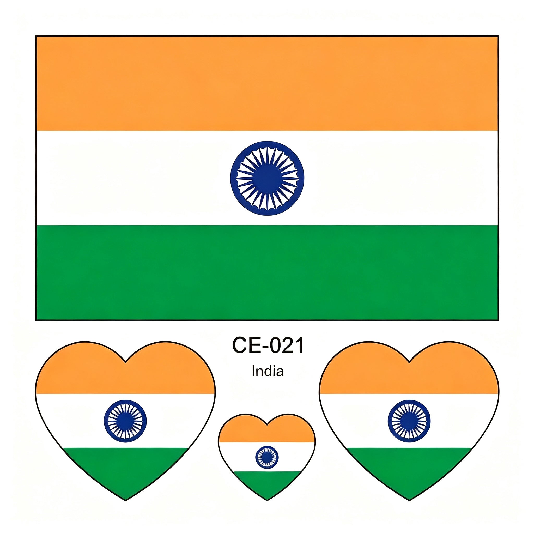 RCT Country Flag Waterproof Temporary Tattoos | Heart-Shaped Face Stickers for Sports & Fan Events