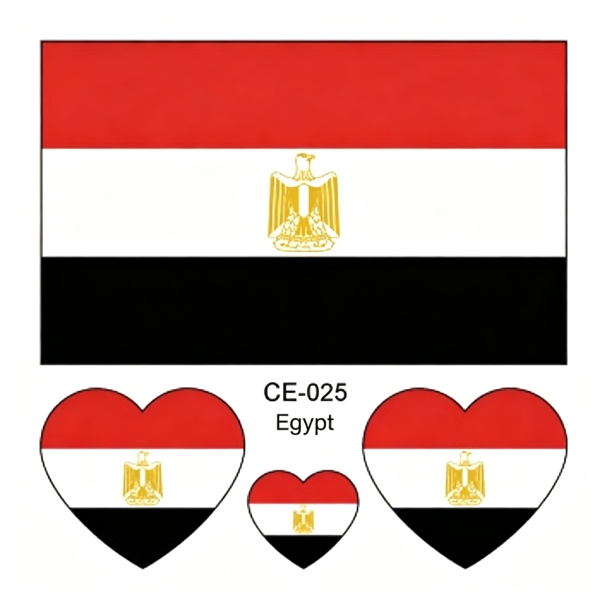 RCT Country Flag Waterproof Temporary Tattoos | Heart-Shaped Face Stickers for Sports & Fan Events