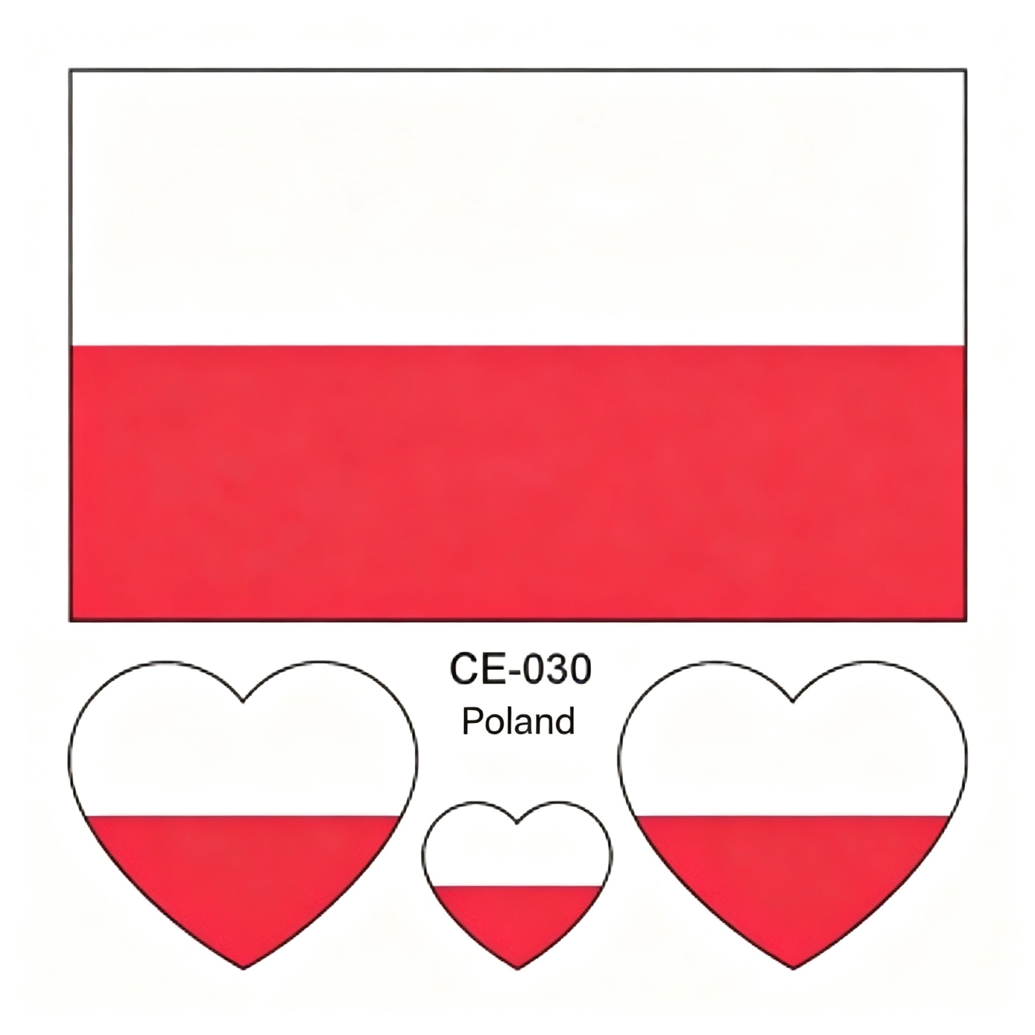RCT Country Flag Waterproof Temporary Tattoos | Heart-Shaped Face Stickers for Sports & Fan Events