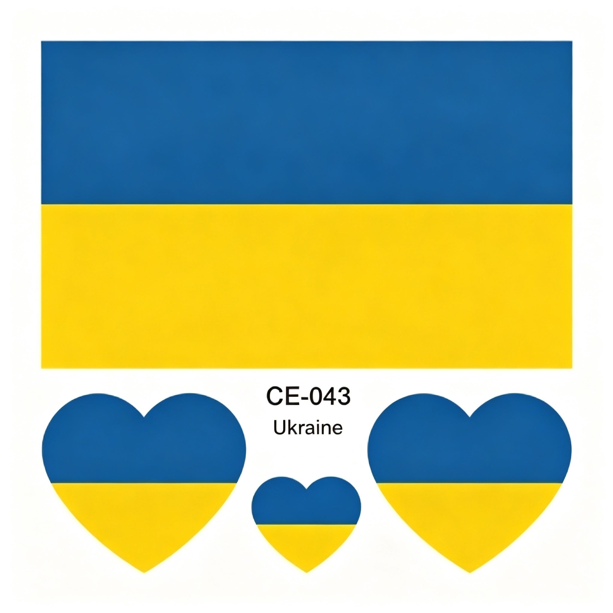 RCT Country Flag Waterproof Temporary Tattoos | Heart-Shaped Face Stickers for Sports & Fan Events