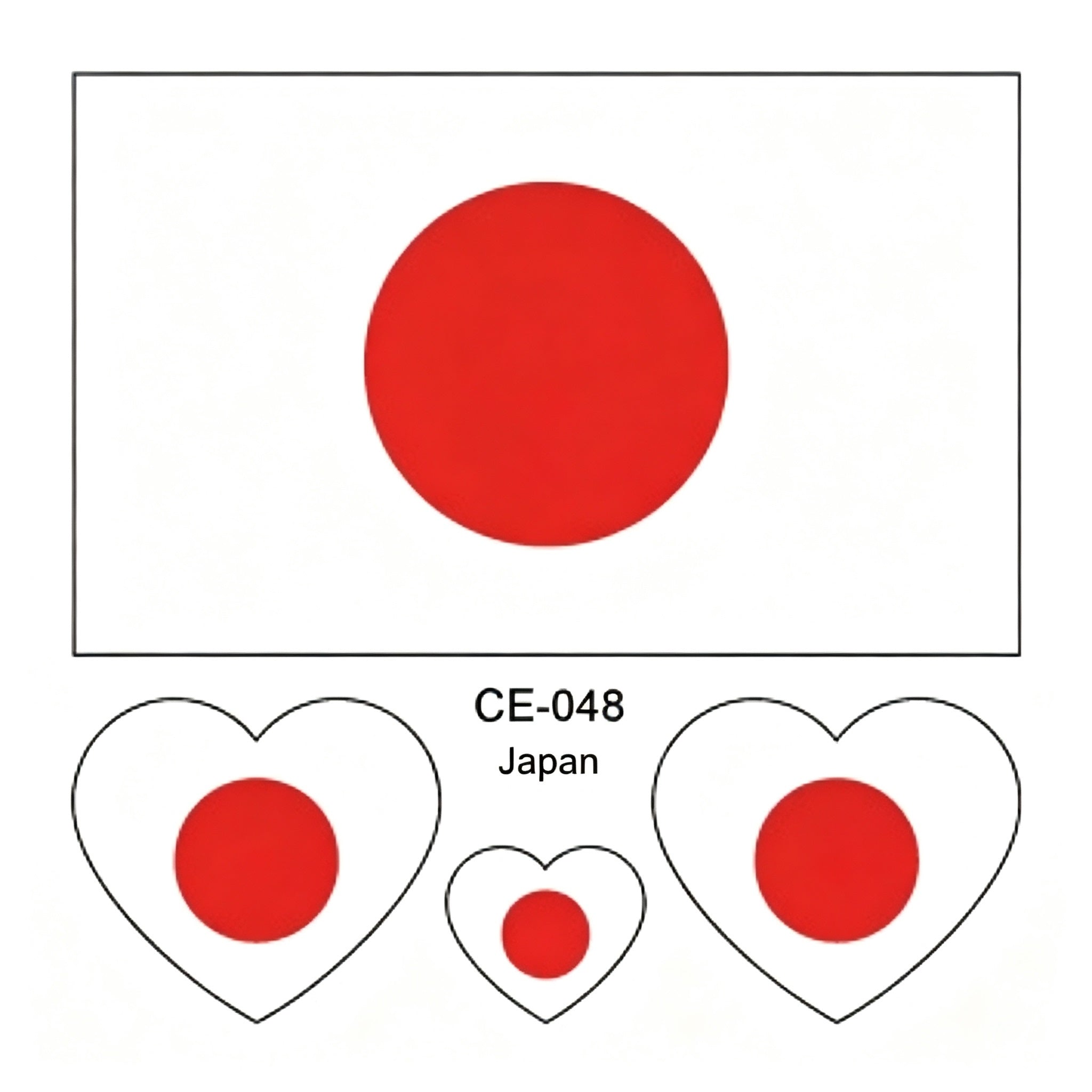 RCT Country Flag Waterproof Temporary Tattoos | Heart-Shaped Face Stickers for Sports & Fan Events