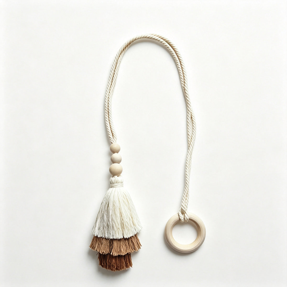 JXG Handwoven Cotton Curtain Tieback Set of 2