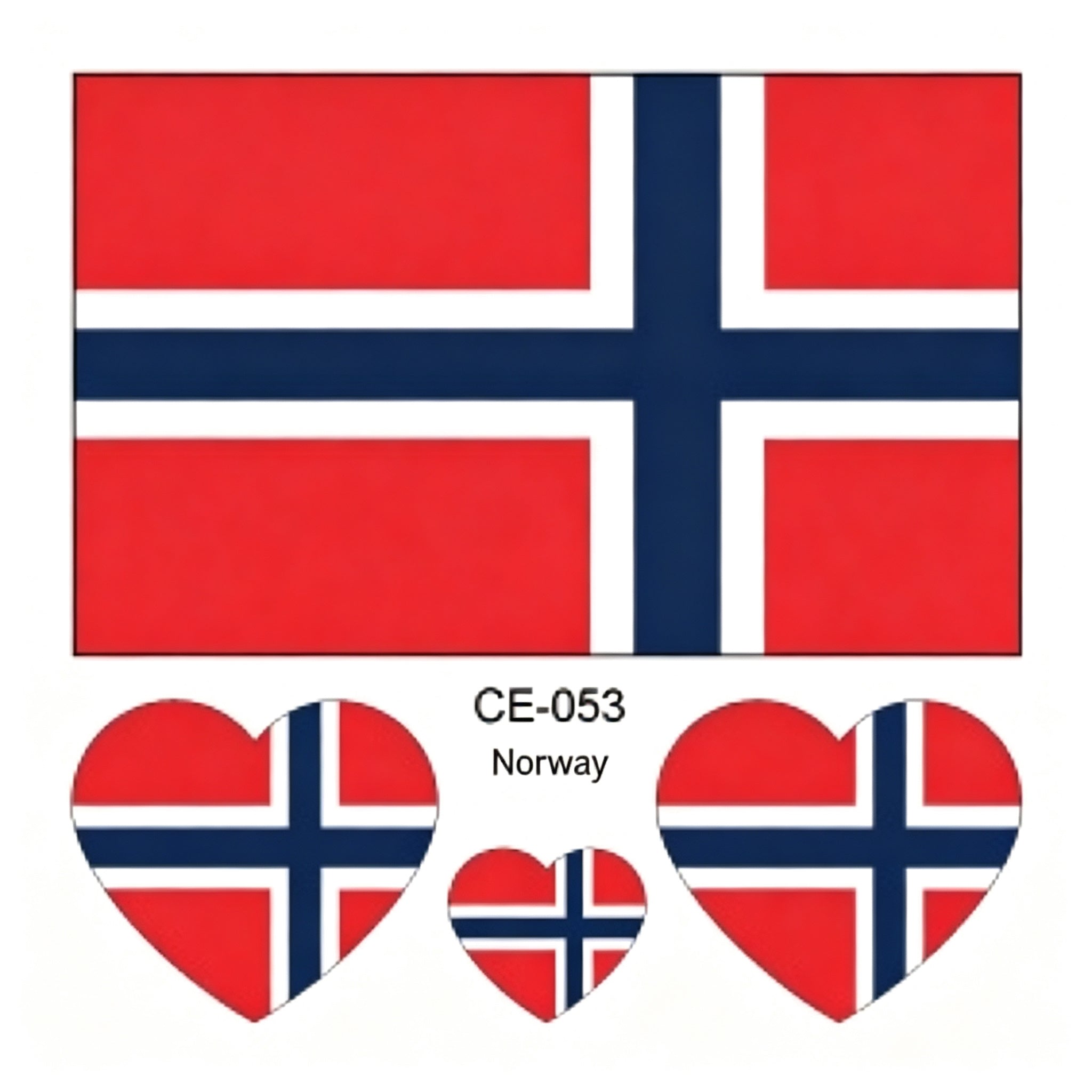 RCT Country Flag Waterproof Temporary Tattoos | Heart-Shaped Face Stickers for Sports & Fan Events