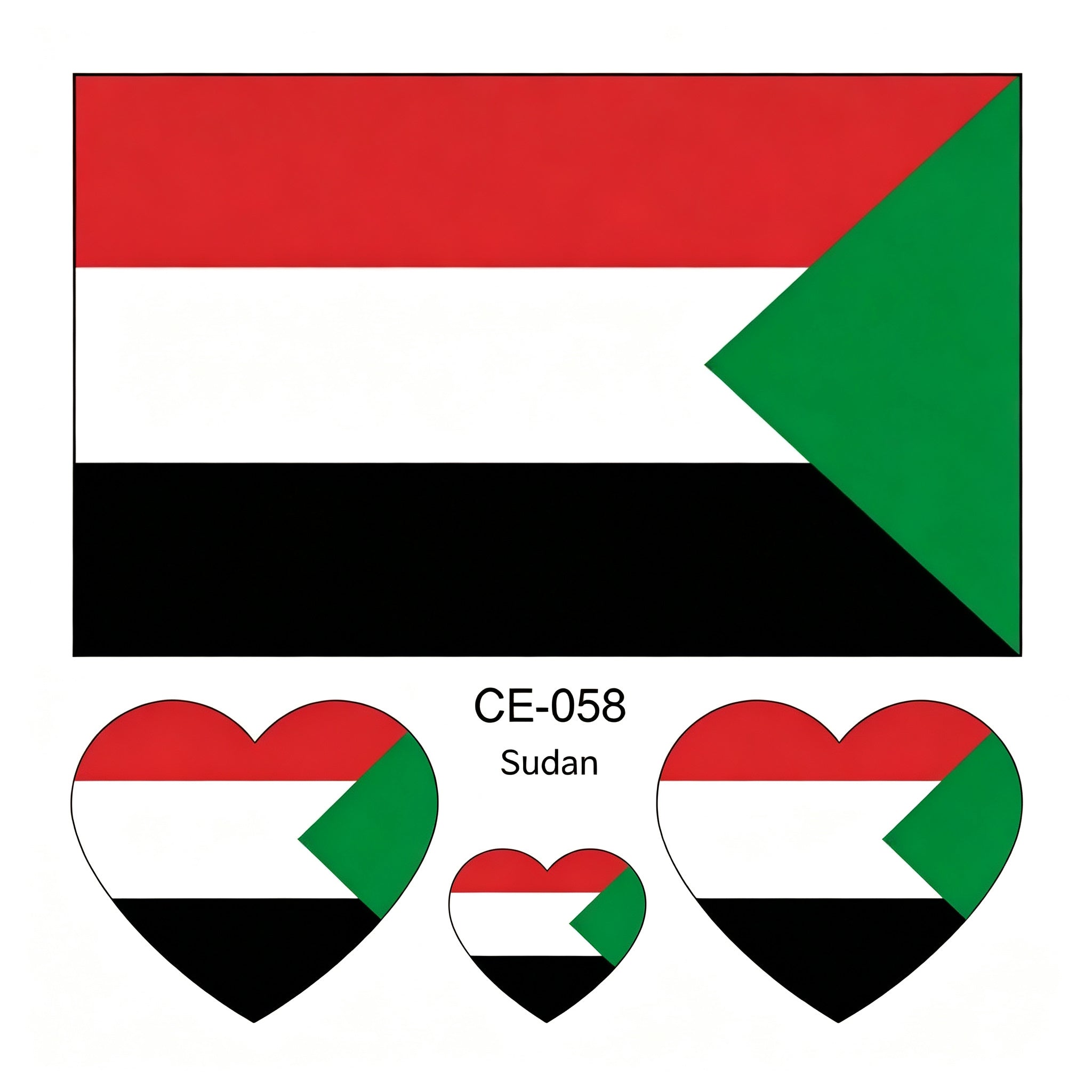 RCT Country Flag Waterproof Temporary Tattoos | Heart-Shaped Face Stickers for Sports & Fan Events