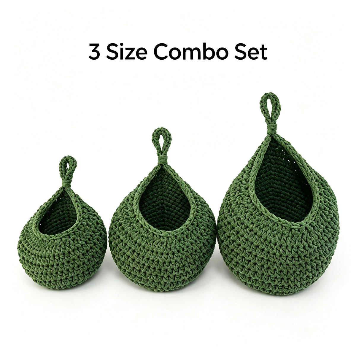 JXG Handwoven Hanging Storage Basket Teardrop Nest Fruit Vegetable Organizer Ins Style Cotton Wall Hanging Net Bag