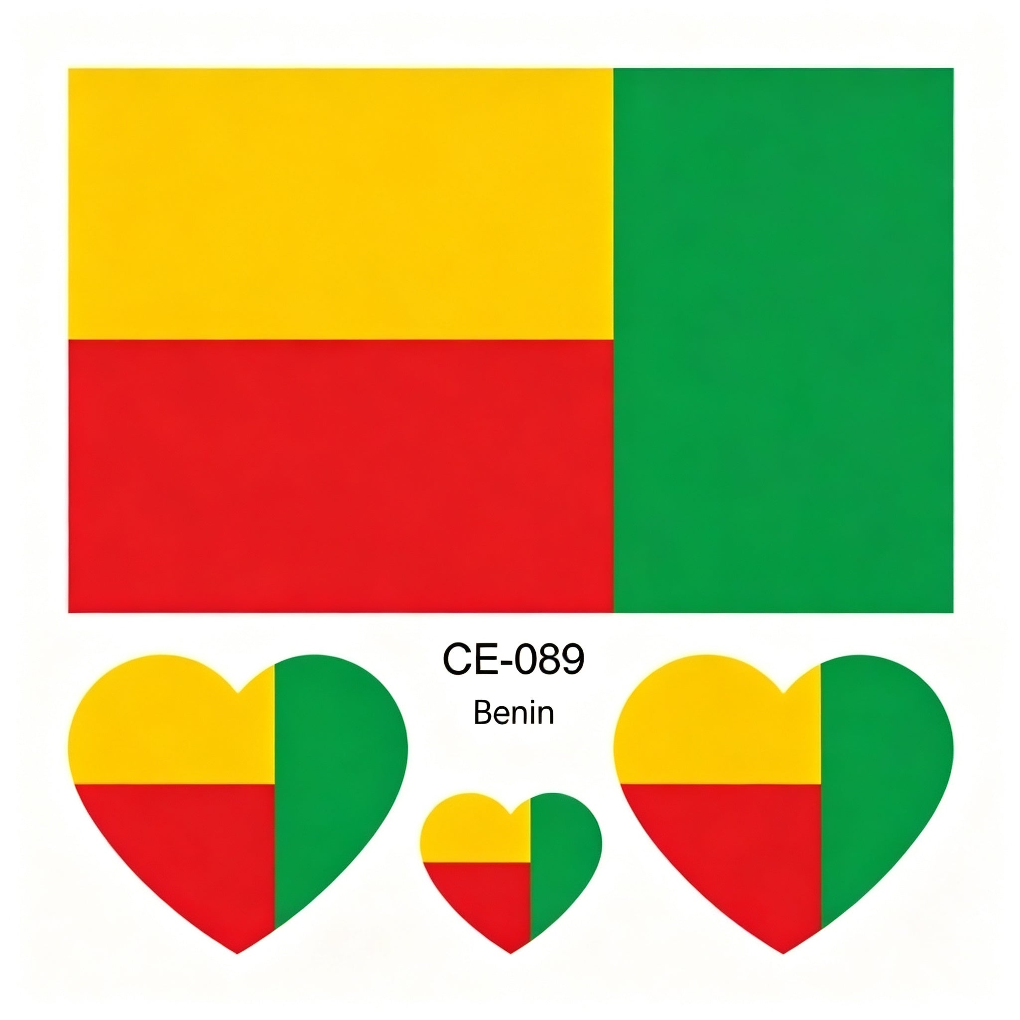 RCT Country Flag Waterproof Temporary Tattoos | Heart-Shaped Face Stickers for Sports & Fan Events