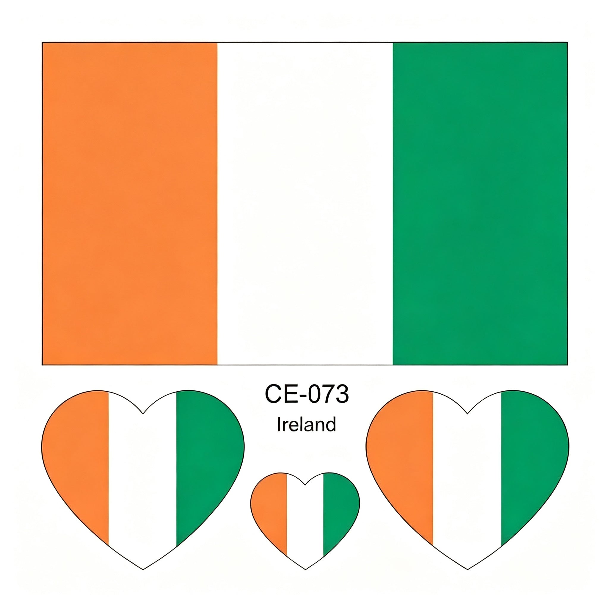 RCT Country Flag Waterproof Temporary Tattoos | Heart-Shaped Face Stickers for Sports & Fan Events