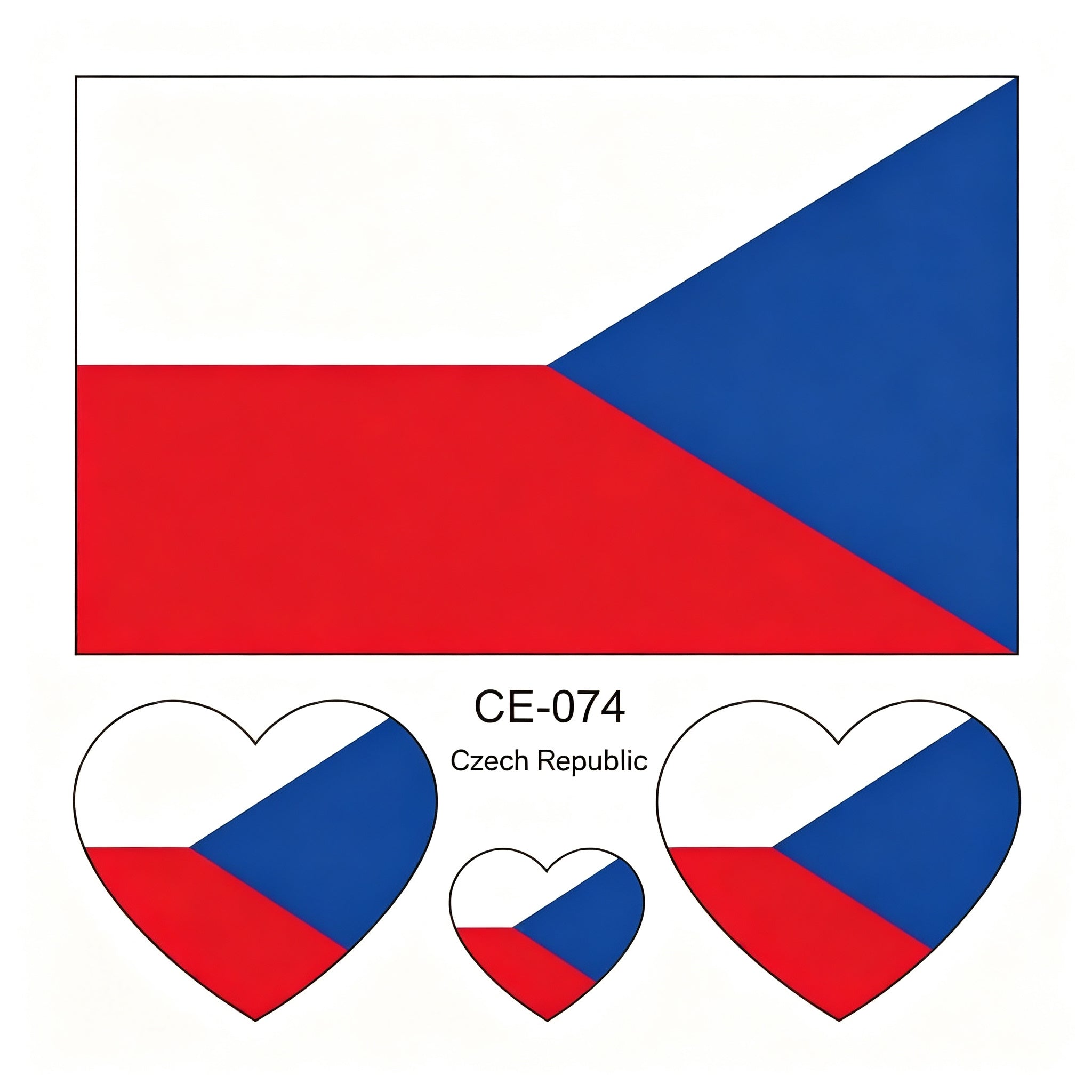 RCT Country Flag Waterproof Temporary Tattoos | Heart-Shaped Face Stickers for Sports & Fan Events