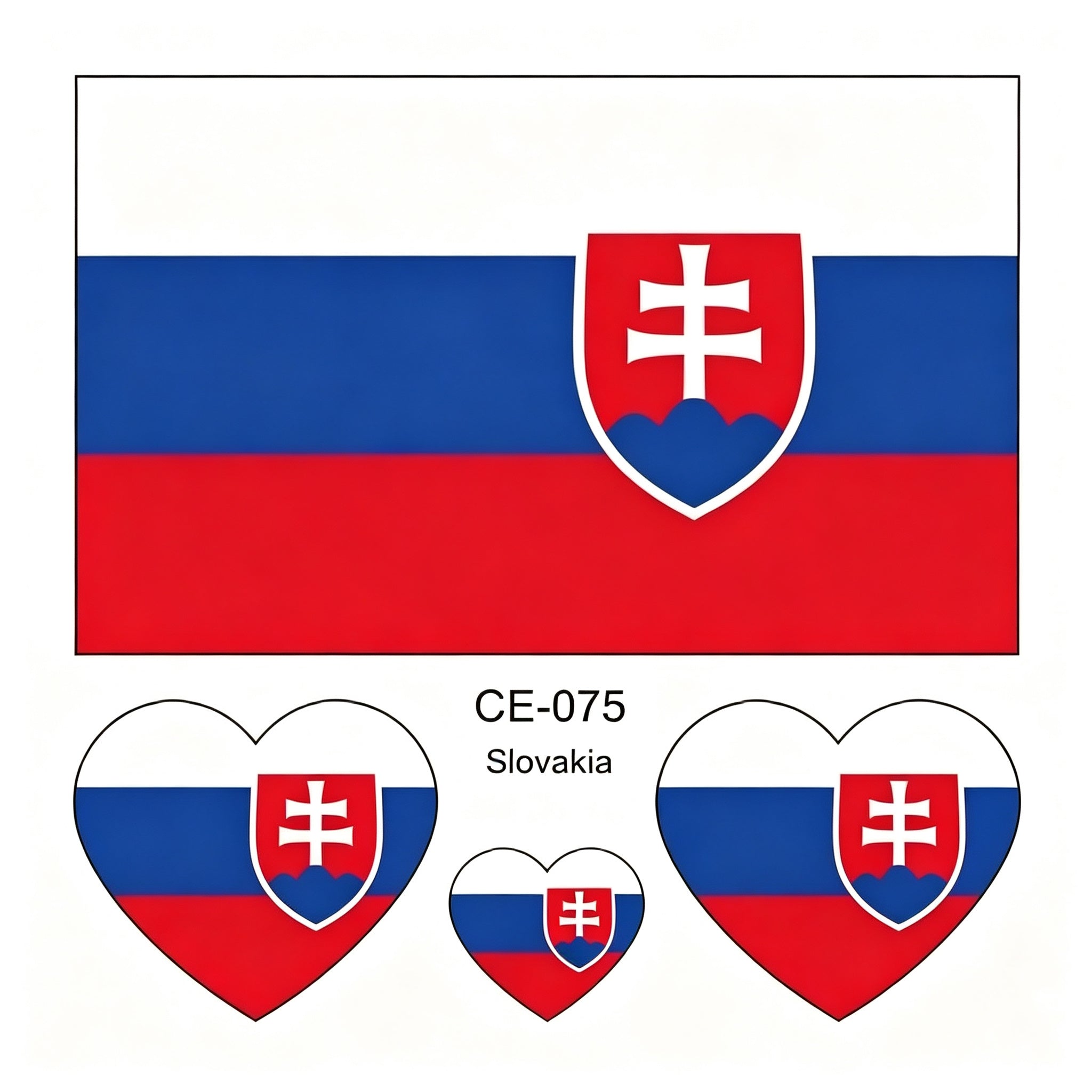 RCT Country Flag Waterproof Temporary Tattoos | Heart-Shaped Face Stickers for Sports & Fan Events