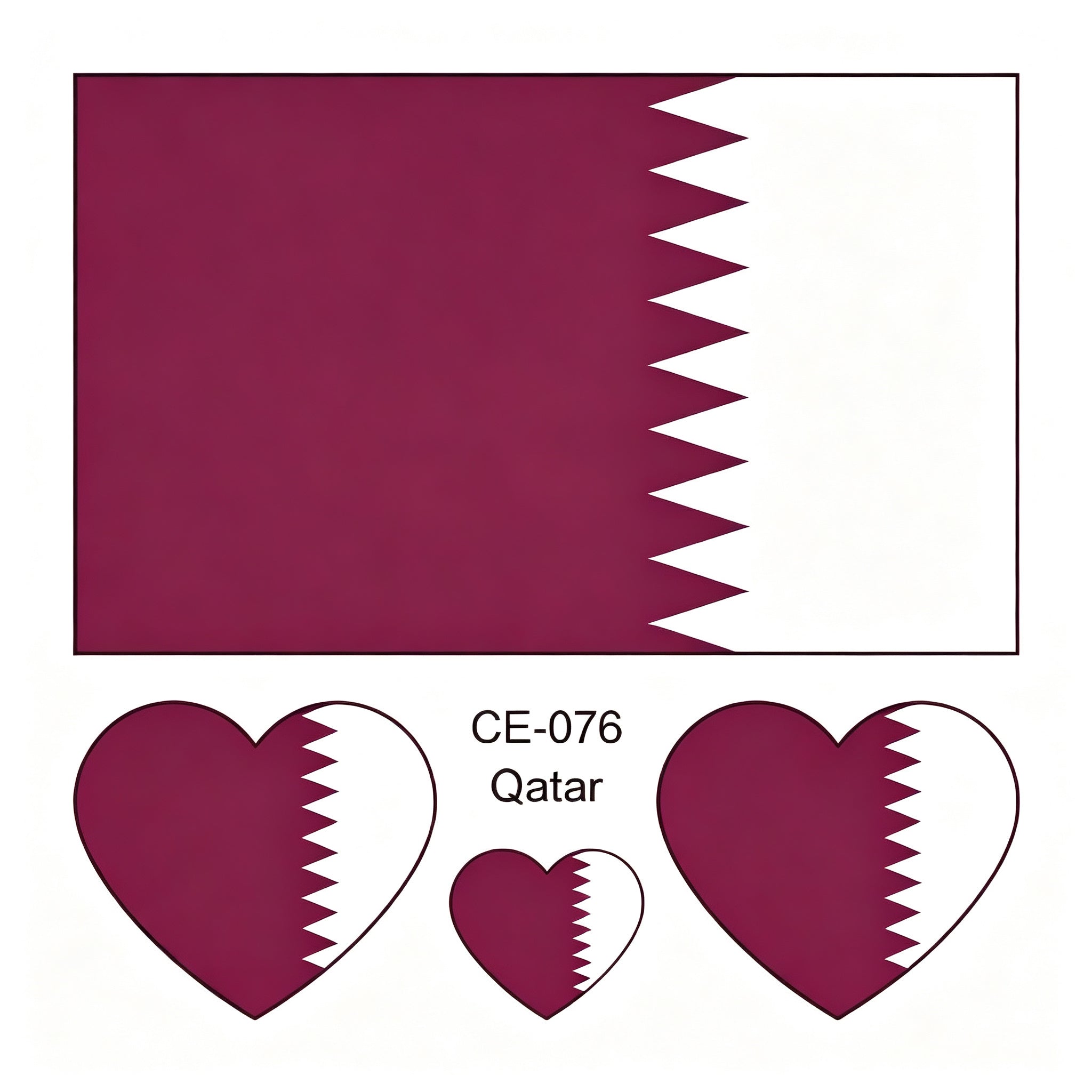 RCT Country Flag Waterproof Temporary Tattoos | Heart-Shaped Face Stickers for Sports & Fan Events