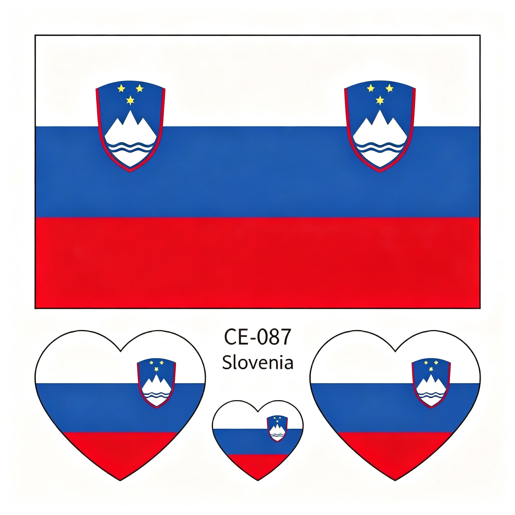 RCT Country Flag Waterproof Temporary Tattoos | Heart-Shaped Face Stickers for Sports & Fan Events