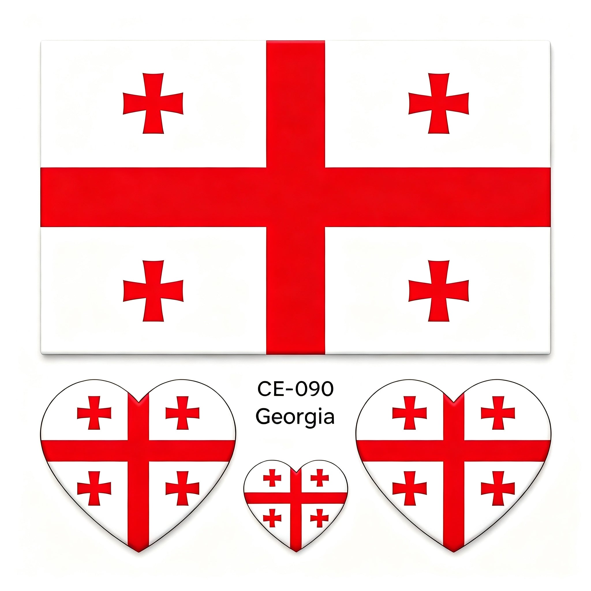 RCT Country Flag Waterproof Temporary Tattoos | Heart-Shaped Face Stickers for Sports & Fan Events