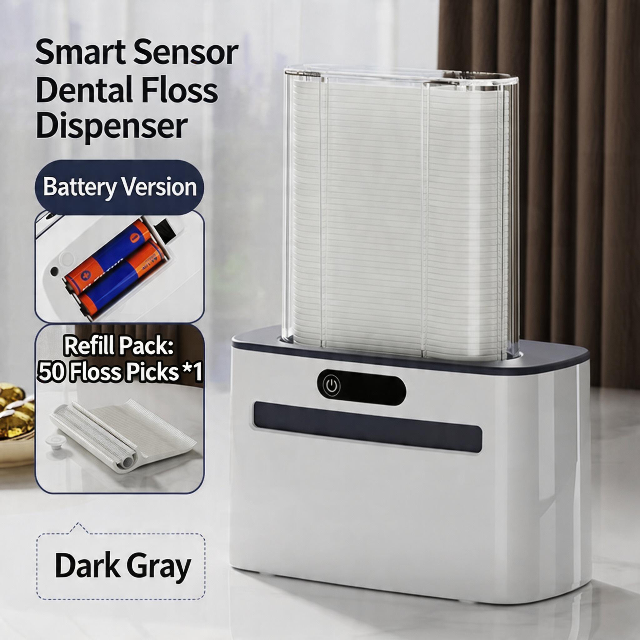 EST Automatic Sensor Dental Floss Dispenser with Refillable Floss Picks