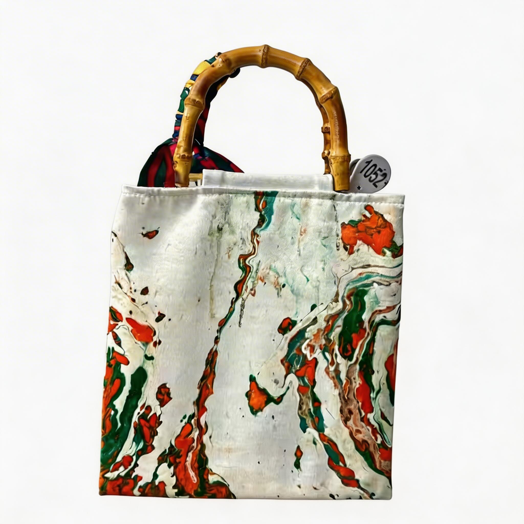 CMB Handcrafted Lacquer Canvas Tote Bag