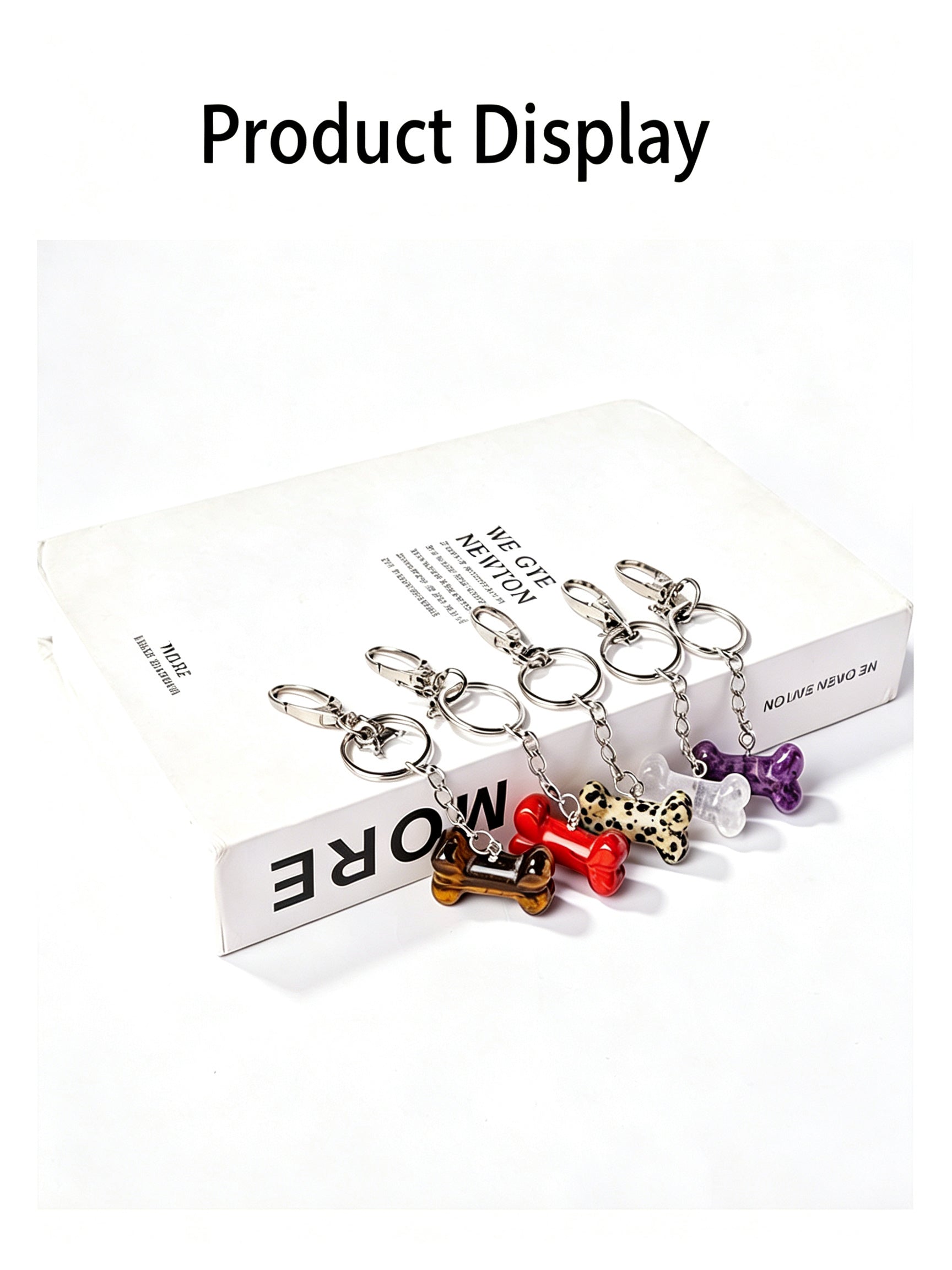 RYS Natural Crystal Bone Pet Keychain / Bag Charm