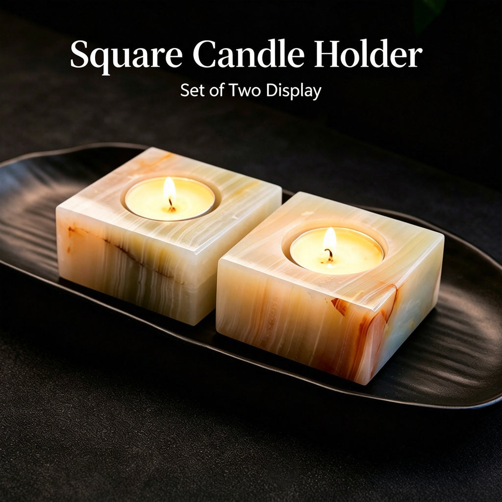 RYS Natural Afghanistan Jade Candle Holder, Elephant Square Heart Shape, Aromatherapy Wax Base, Raw Stone Decor for Home Decor