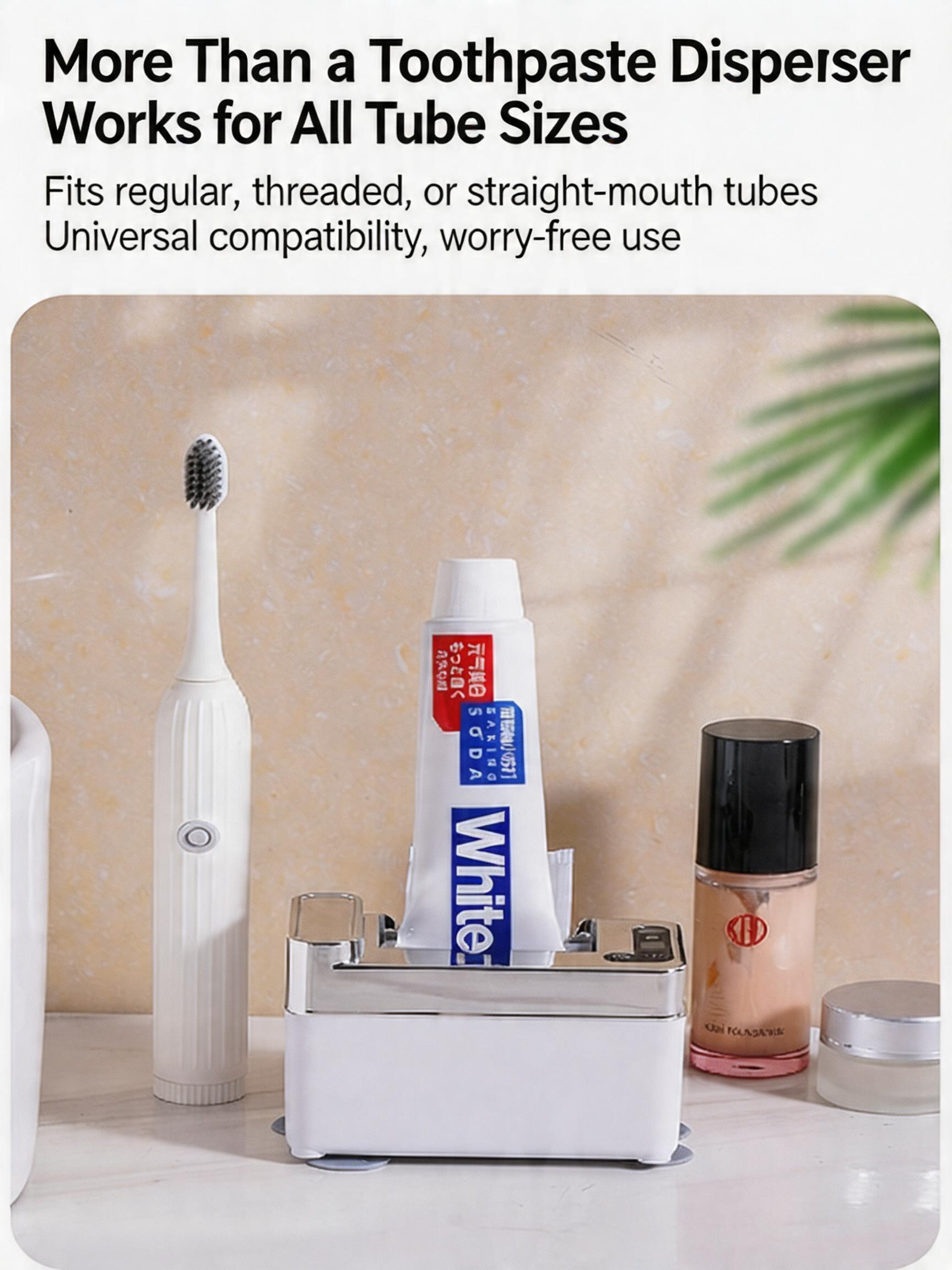 EST Automatic Sensor Toothpaste Dispenser, Rechargeable/Battery Operated Electric Squeezer for Bathroom