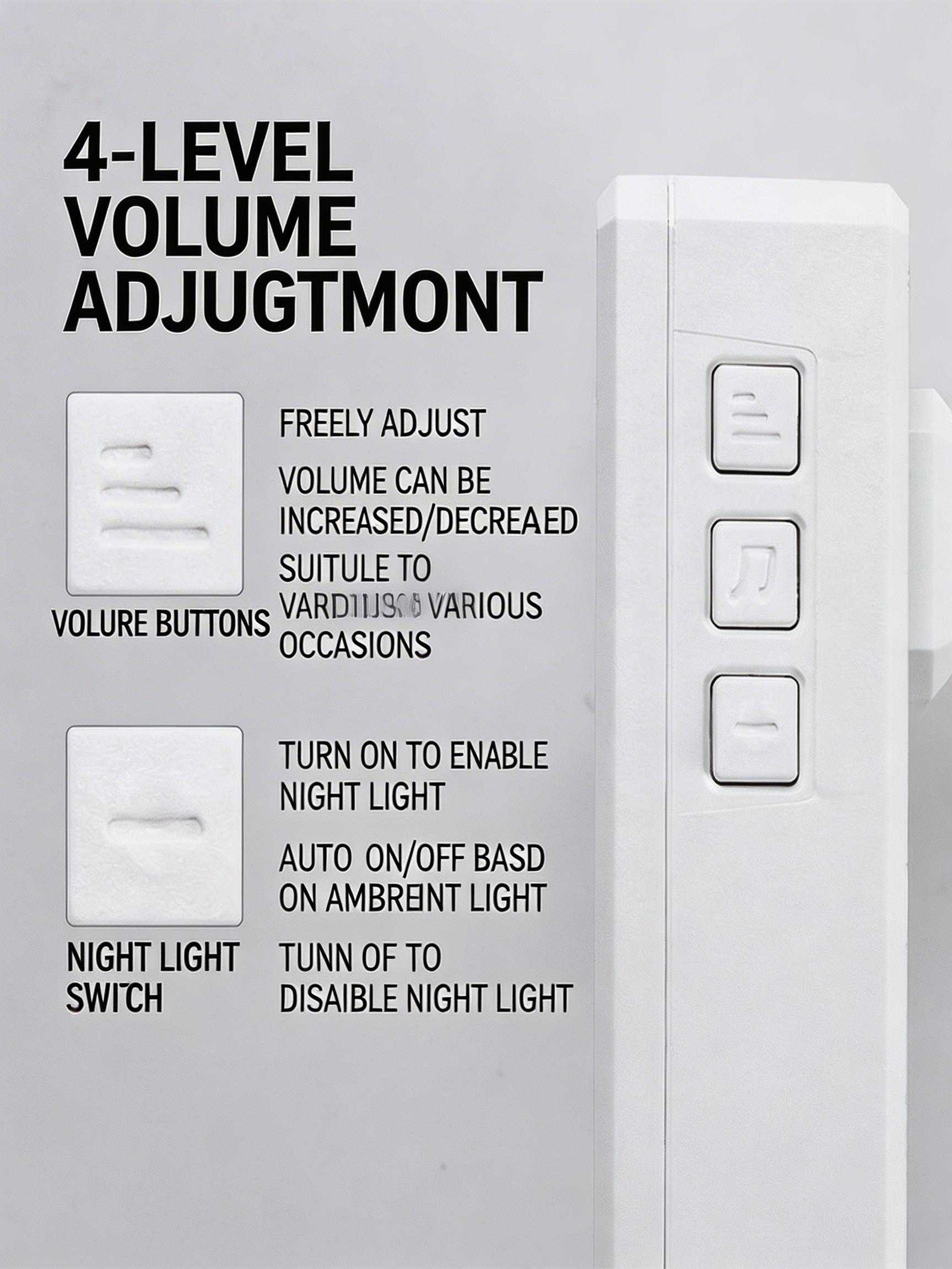 EST Self-Powered Wireless Doorbell with Night Light, Waterproof No Battery Door Bell Chime Kit, Long Range Strong Signal for Home & Office