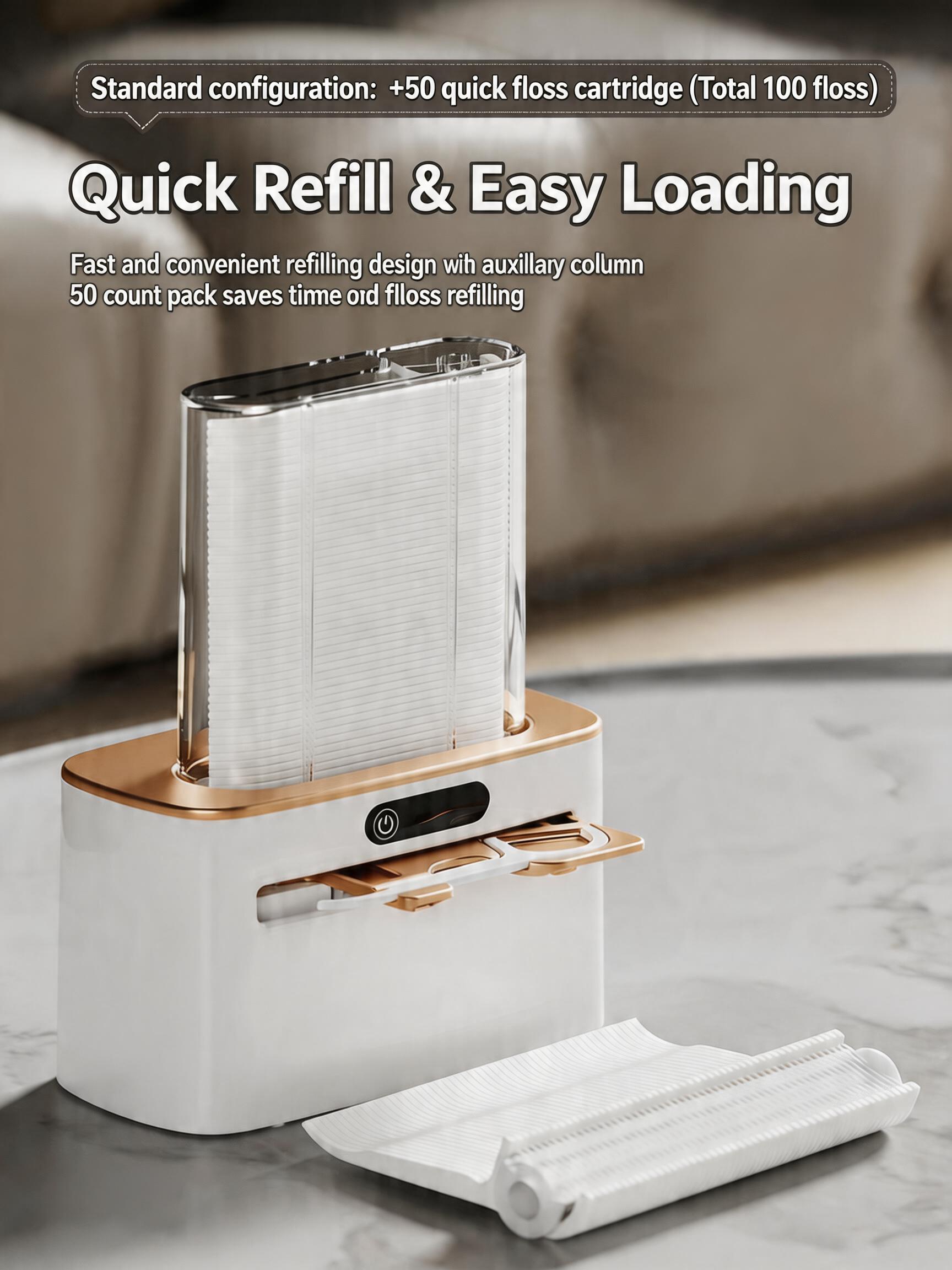 EST Automatic Sensor Dental Floss Dispenser with Refillable Floss Picks