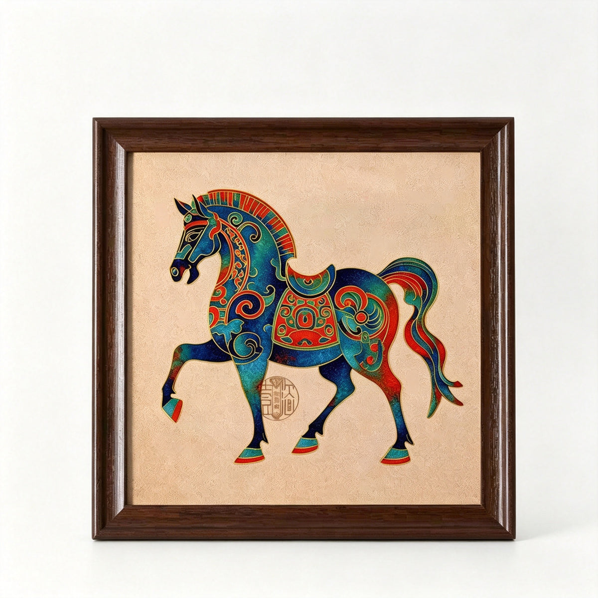 PXWG Chinese Cloud Shoulder Cloisonne DIY Craft Kit Non‑Heritage Enamel Wire Painting Handmade Cultural Activity Gift Home Wall Decor Ornament