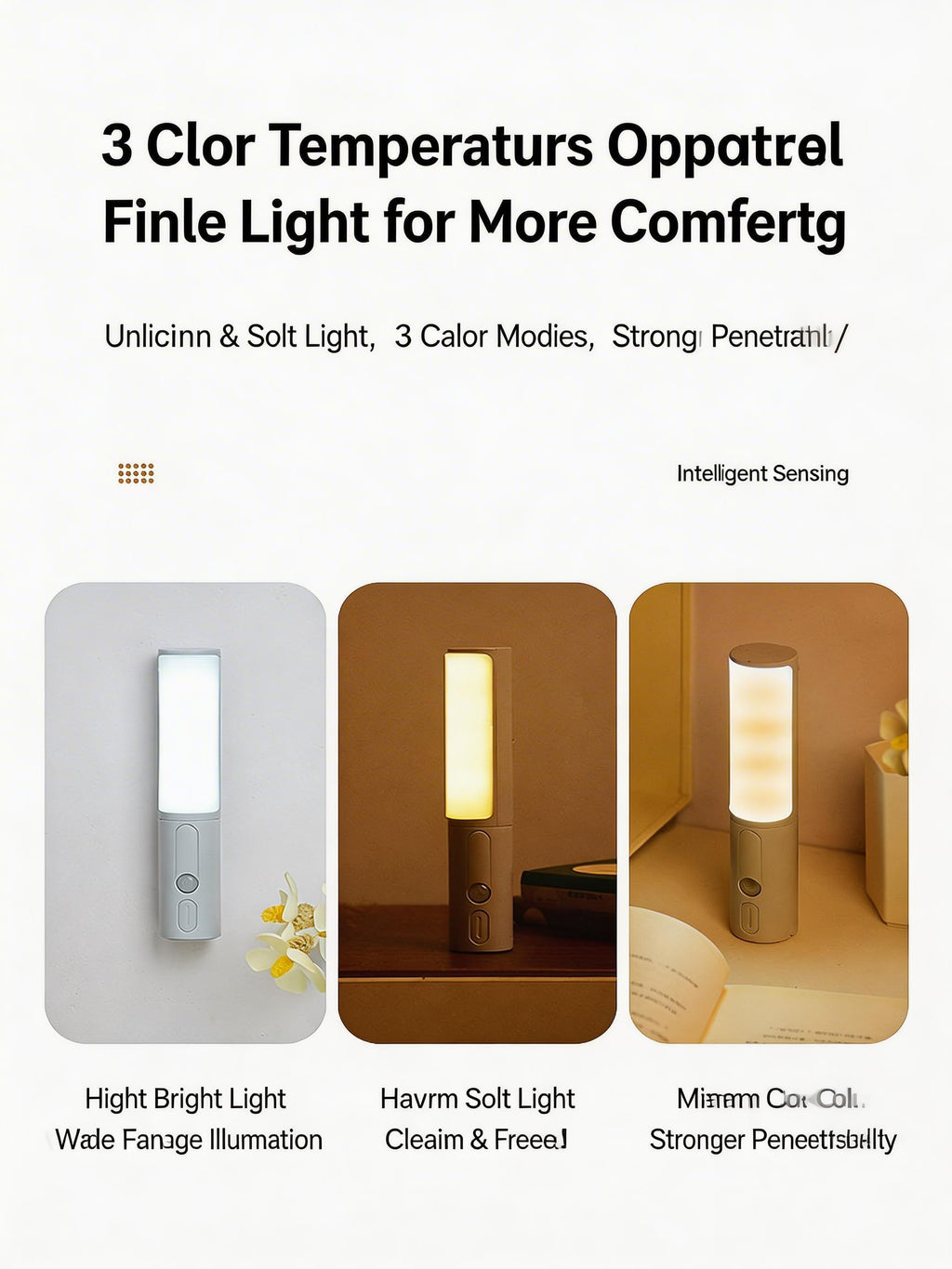EST Motion Sensor LED Night Light | Rechargeable & Battery Powered