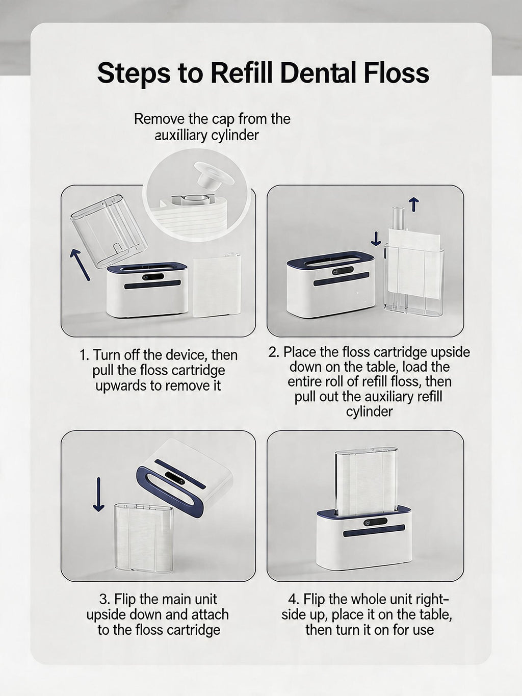 EST Automatic Sensor Dental Floss Dispenser with Refillable Floss Picks