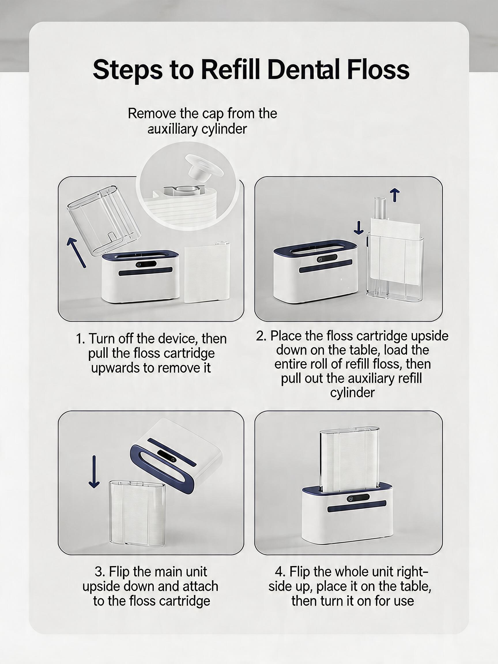 EST Automatic Sensor Dental Floss Dispenser with Refillable Floss Picks