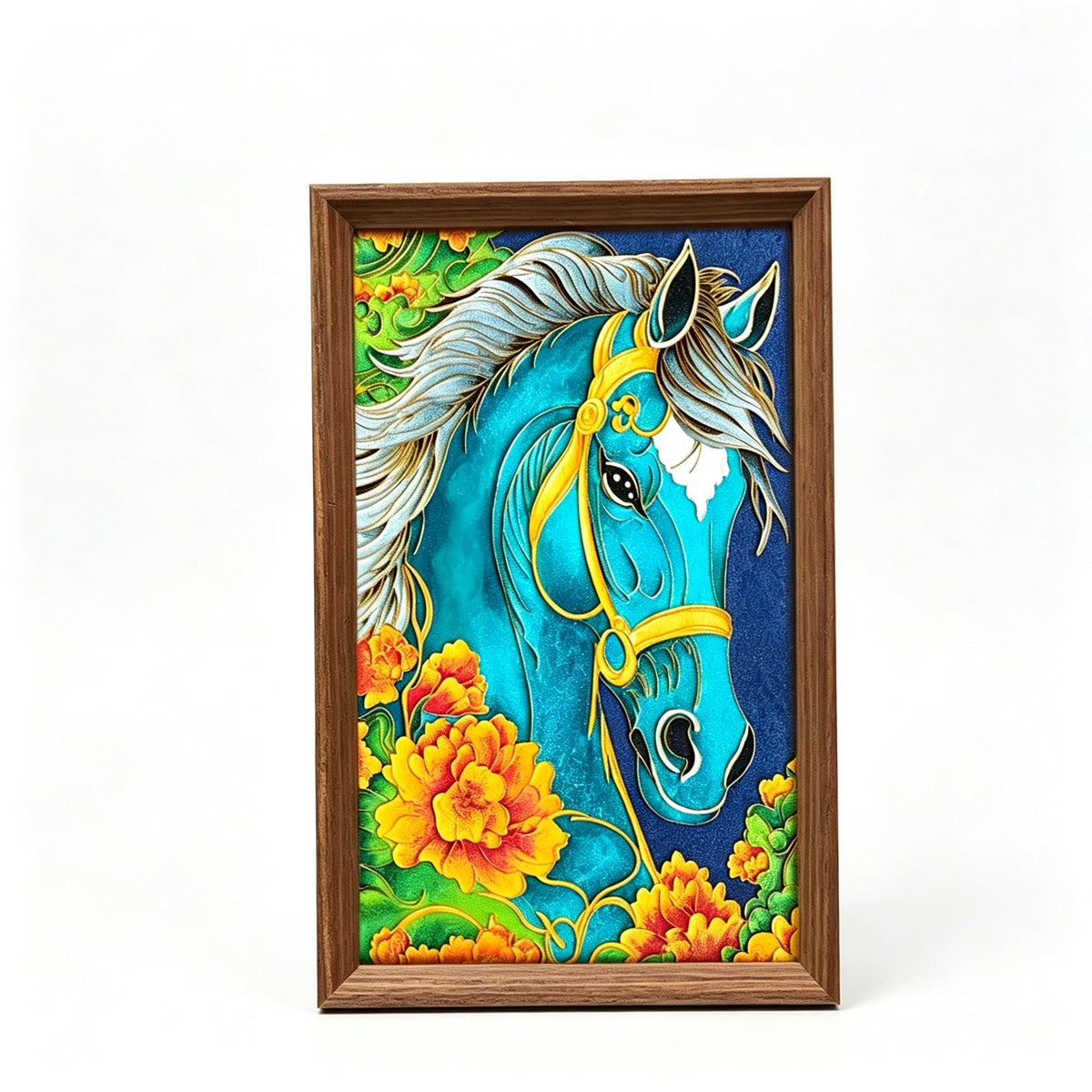 PXWG Chinese Cloud Shoulder Cloisonne DIY Craft Kit Non‑Heritage Enamel Wire Painting Handmade Cultural Activity Gift Home Wall Decor Ornament