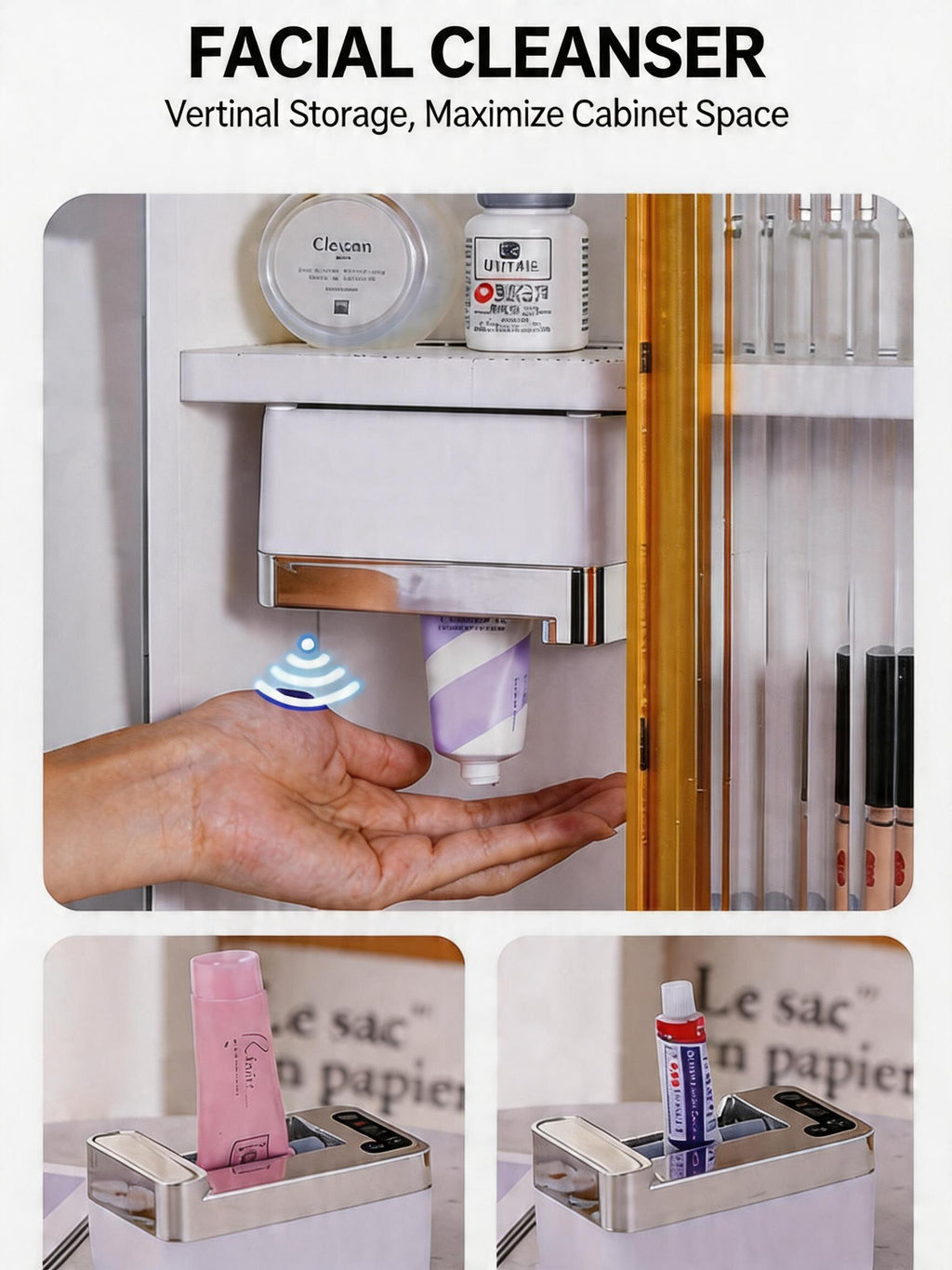 EST Automatic Sensor Toothpaste Dispenser, Rechargeable/Battery Operated Electric Squeezer for Bathroom