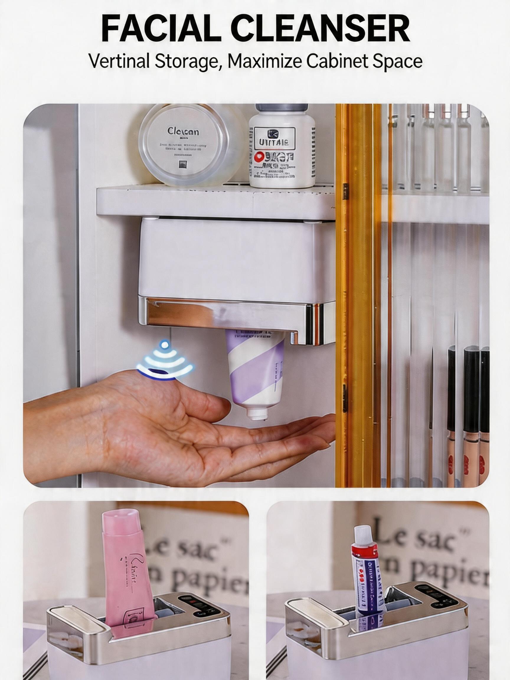 EST Automatic Sensor Toothpaste Dispenser, Rechargeable/Battery Operated Electric Squeezer for Bathroom