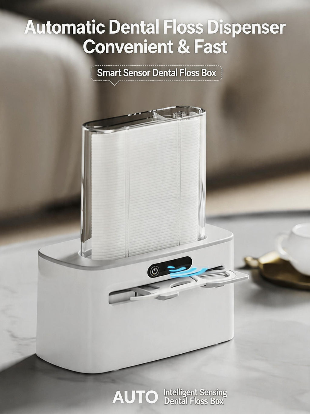 EST Automatic Sensor Dental Floss Dispenser with Refillable Floss Picks