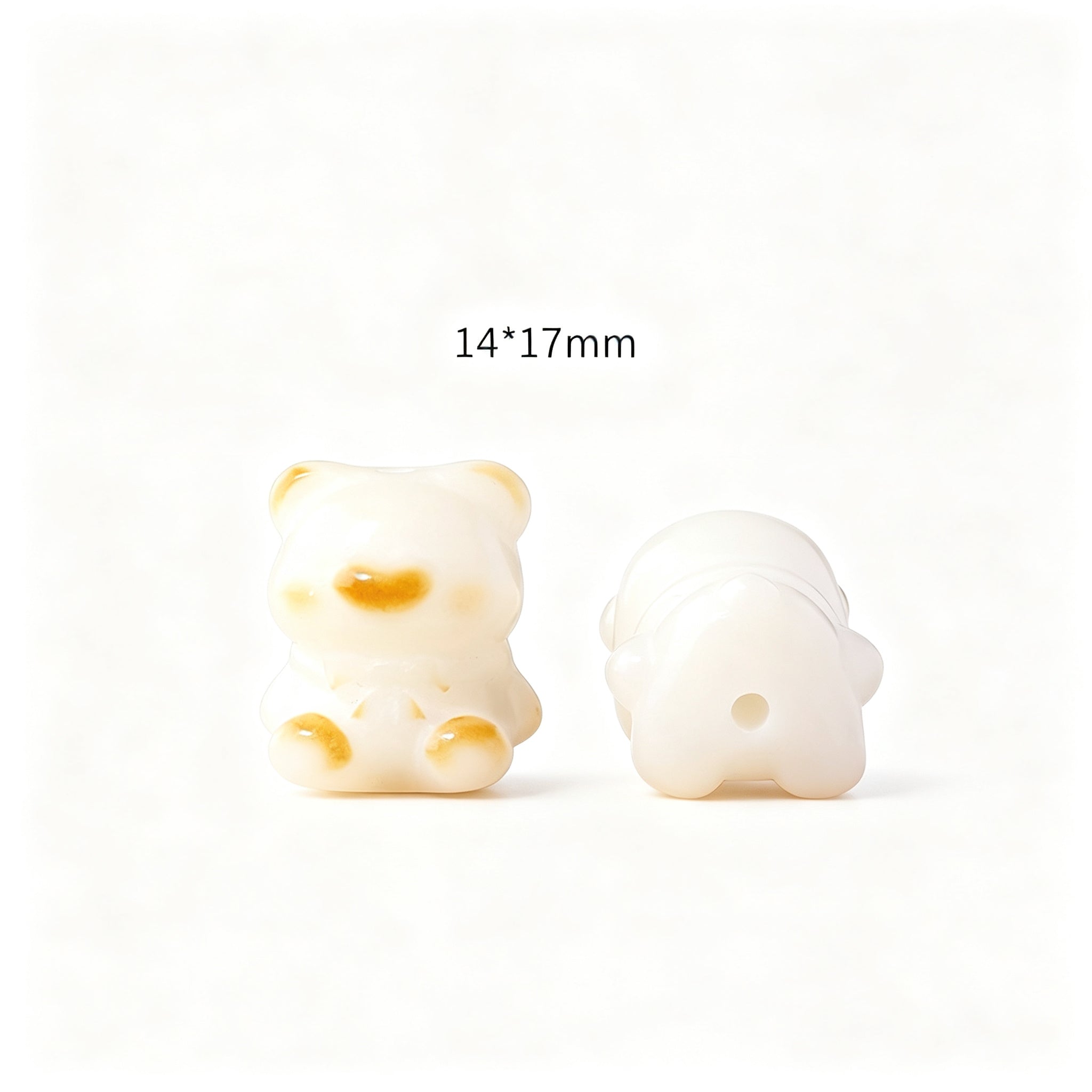 RYS Natural Carved White Bodhi Root Beads, DIY Bracelet Spacer Charms, Handmade Jewelry Making Loose Beads