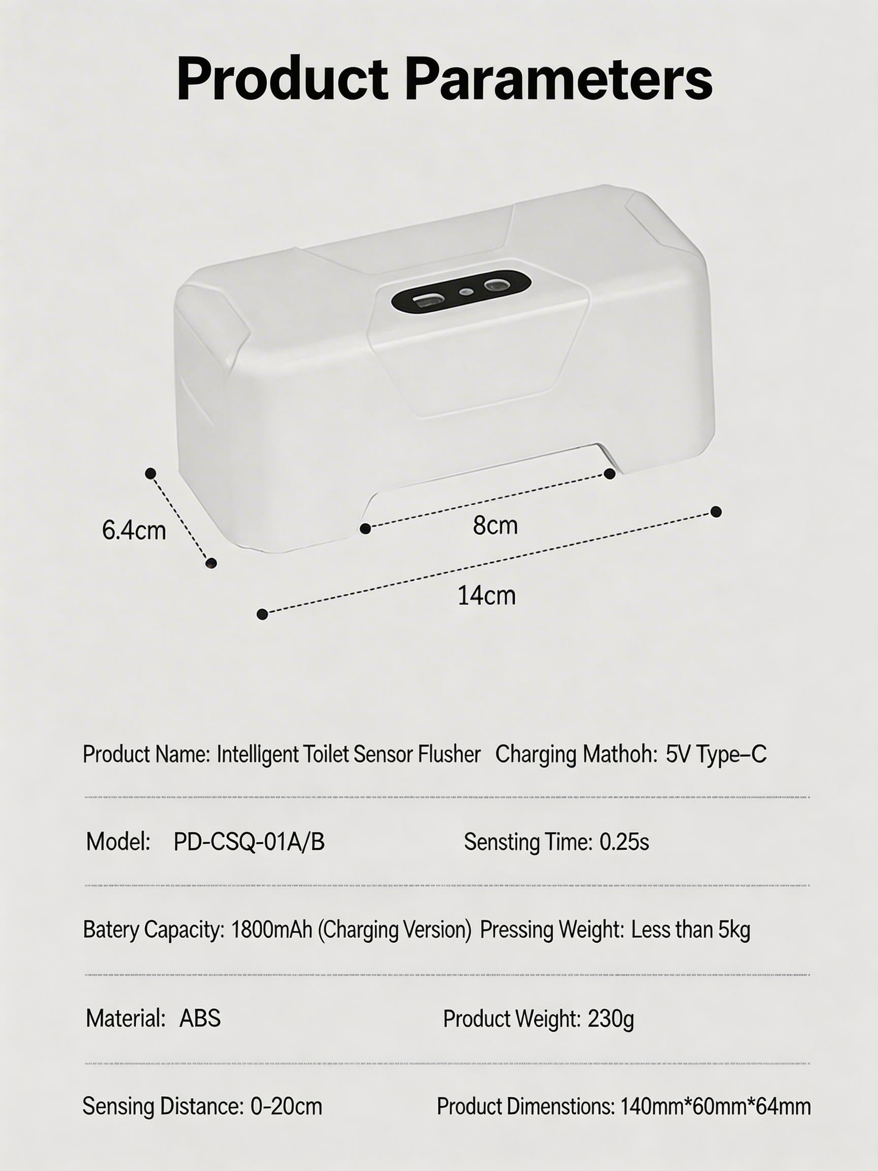 EST Rechargeable Infrared Motion Sensor Toilet Flush Kit | Automatic Hands-Free Toilet Flusher