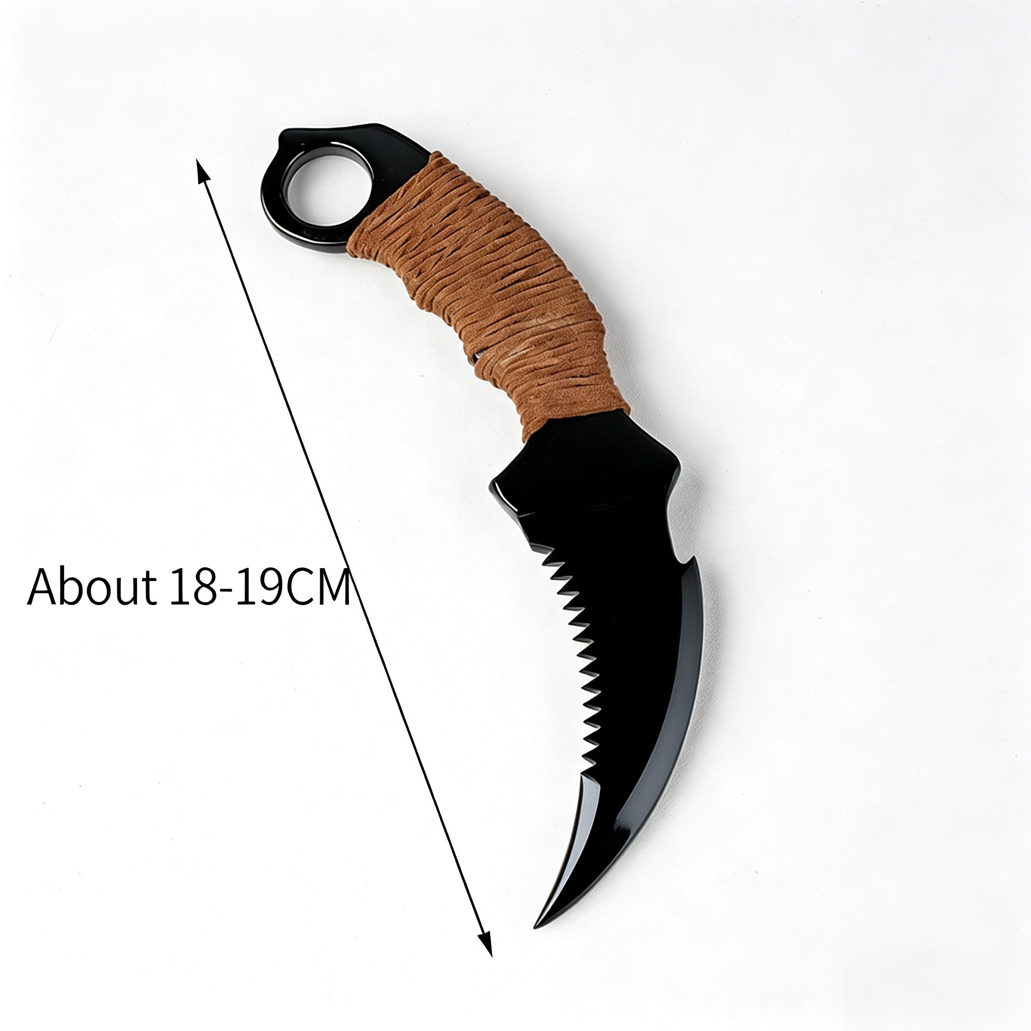 RYS Natural Obsidian Crystal Dagger, Hand Carved Stone Blade with Wooden Handle, Spiritual Ritual & Altar Decor