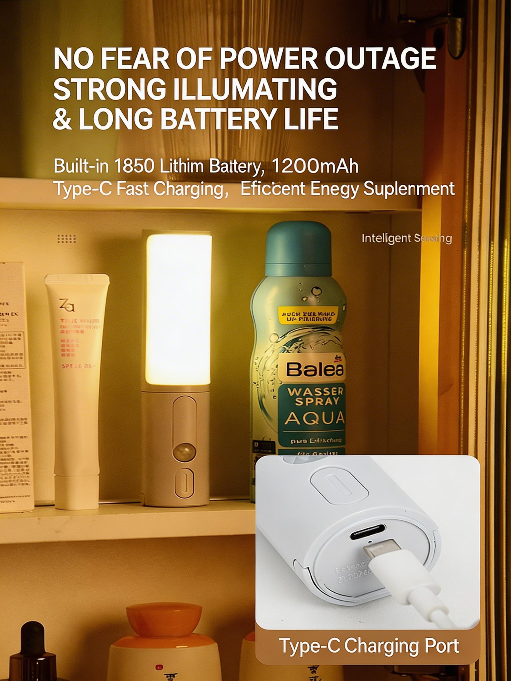 EST Motion Sensor LED Night Light | Rechargeable & Battery Powered