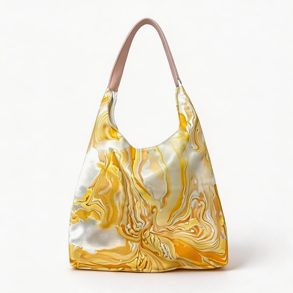 CMB Handcrafted Lacquer Silk Tote Bag