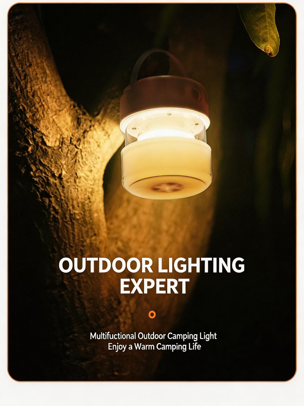 EST Foldable & Telescopic LED Camping Light | Rechargeable Tent Lantern with 3 Color Modes