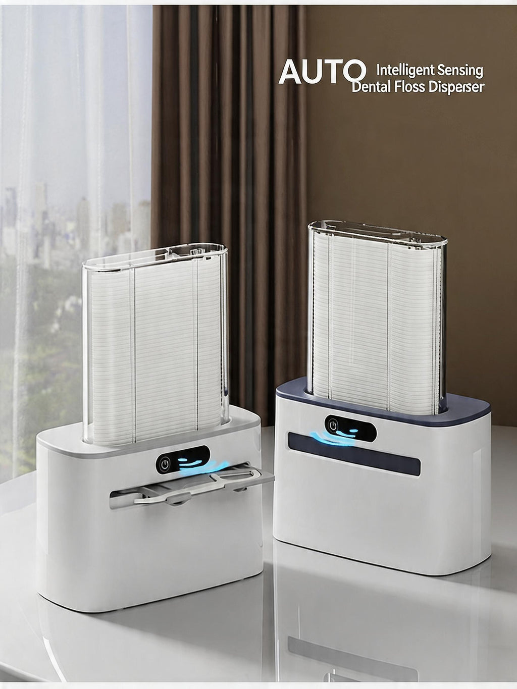 EST Automatic Sensor Dental Floss Dispenser with Refillable Floss Picks