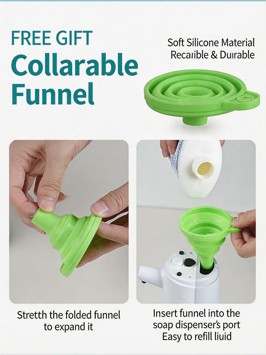 EST Automatic Touchless Soap Dispenser - Foam & Gel Sensor for Bathroom & Kitchen