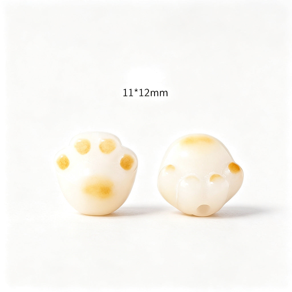 RYS Natural Carved White Bodhi Root Beads, DIY Bracelet Spacer Charms, Handmade Jewelry Making Loose Beads