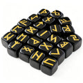 RYS 25pcs Crystal Rune Stones Set, Obsidian Divination Kit with Gift Box (24 Runes + 1 Blank Stone)