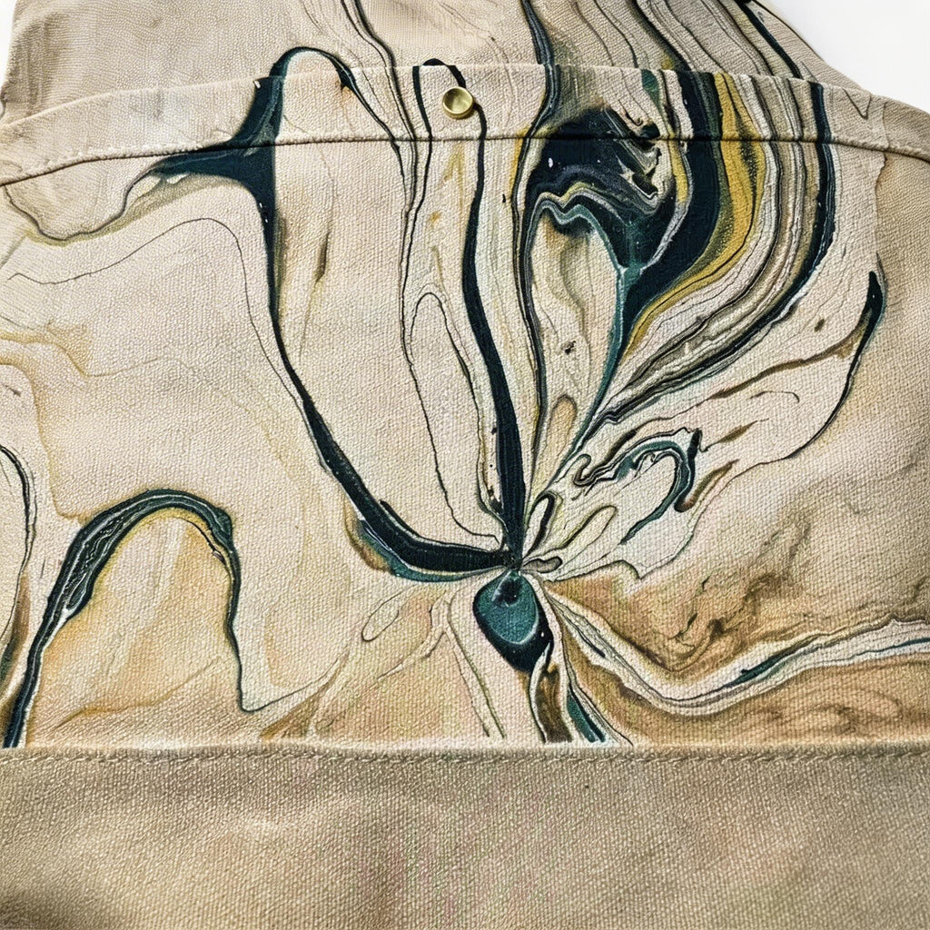 CMB Handcrafted Lacquer Color-Block Canvas Tote Bag