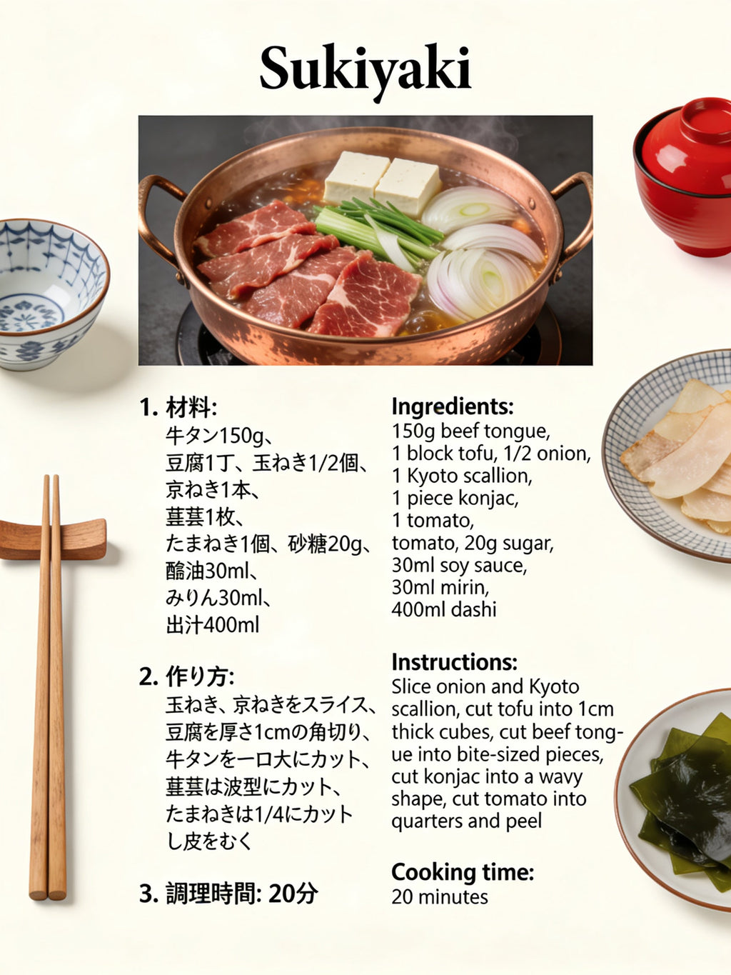 SML Japan 81 Bilingual Electronic Recipe Collection (Customizable Language) | HD Steps + Ingredient List + Google Drive Easy Download