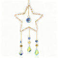 RYS Natural Crystal Chips Star Sun Catcher Hanging Ornament