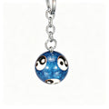 JCJ Vintage Cloisonne Enamel Bell Keychain Handmade Chinese Traditional Charm