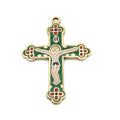 JCJ Vintage Cloisonne Cross Pendant Enamel Charms DIY Jewelry Making