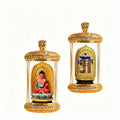 PTR Brass Hand‑painted 3D Statue Pendant Cylindrical Hollow Locket Necklace